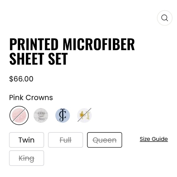 LOOKING FOR this Juicy Couture JC Crown 4-Piece Sheet Set in Queen - Picture 3 of 3